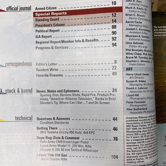 American Rifleman NRA Magazine April 2012 u Vol 160 No 4 National Rifle Associa - Picture 5 of 11